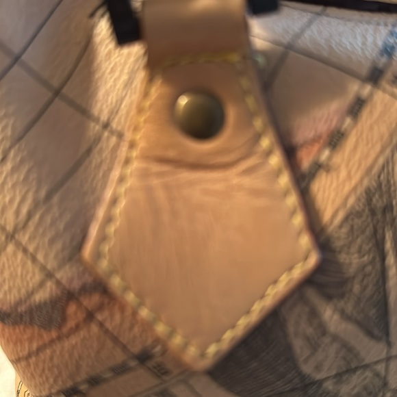 Allan Edward world map satchel new some marks see photos I pointed out. NWT - Picture 6 of 14